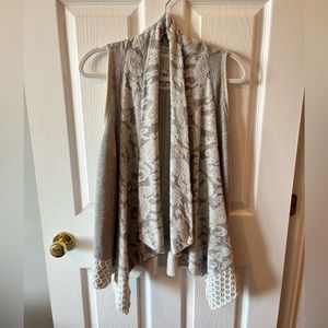 Anthropologie Saturday/Sunday Open Cardigan Sweater Vest sz M